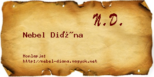Nebel Diána névjegykártya